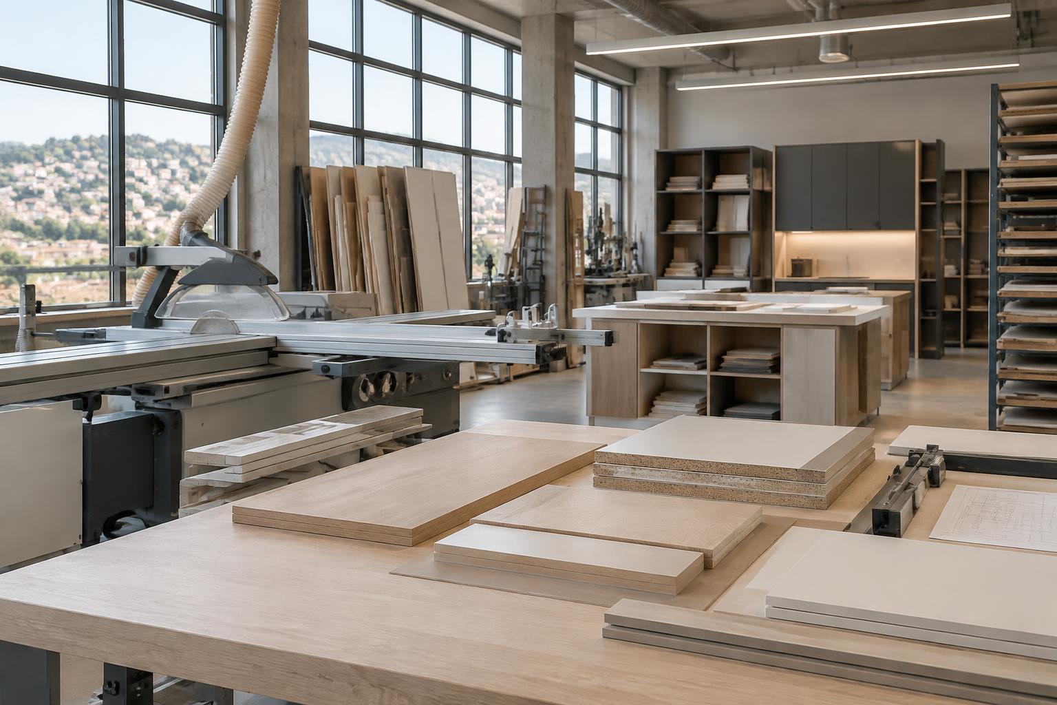 Illustrative cabinetry workshop